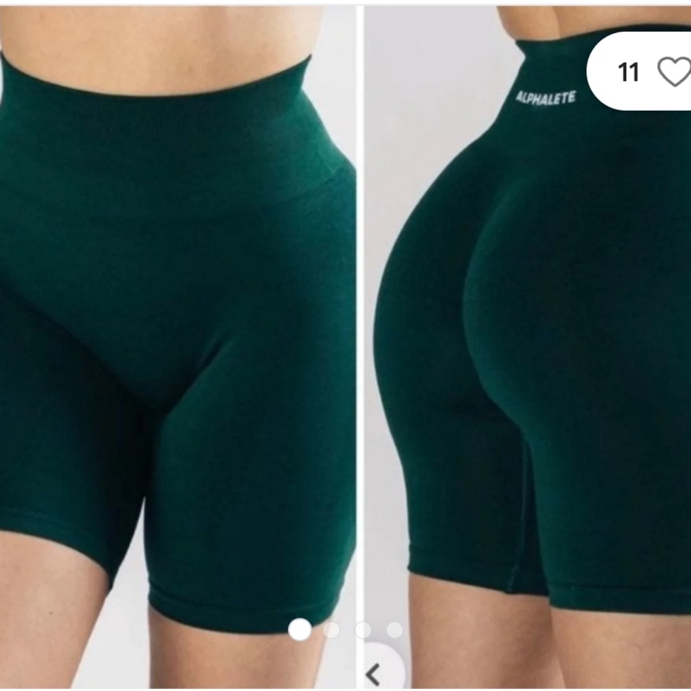 Alphalete Amplify bikers in Darkest Pine sz Medium